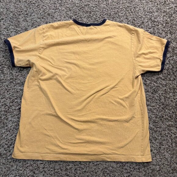 Old Navy East Side 22 Athletic Vintage Fit T-Shirt XL Yellow & Navy Cotton Mens - Picture 2 of 5